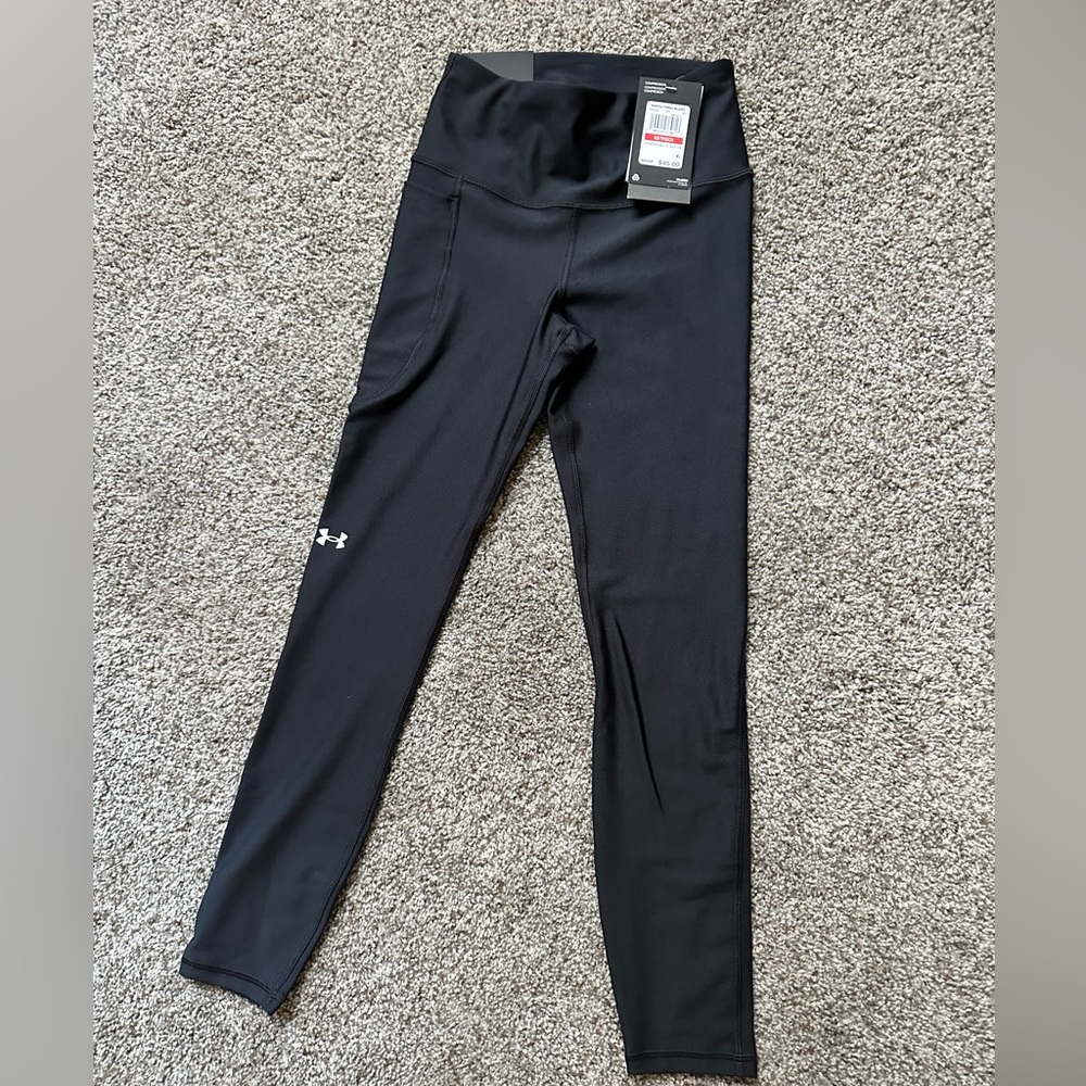 Under Armour black leggings with side pocket XS NEW with tag
